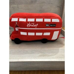 Hamleys DOUBLE DECKER Plush 186 Regent Street Red Bus Pillow London